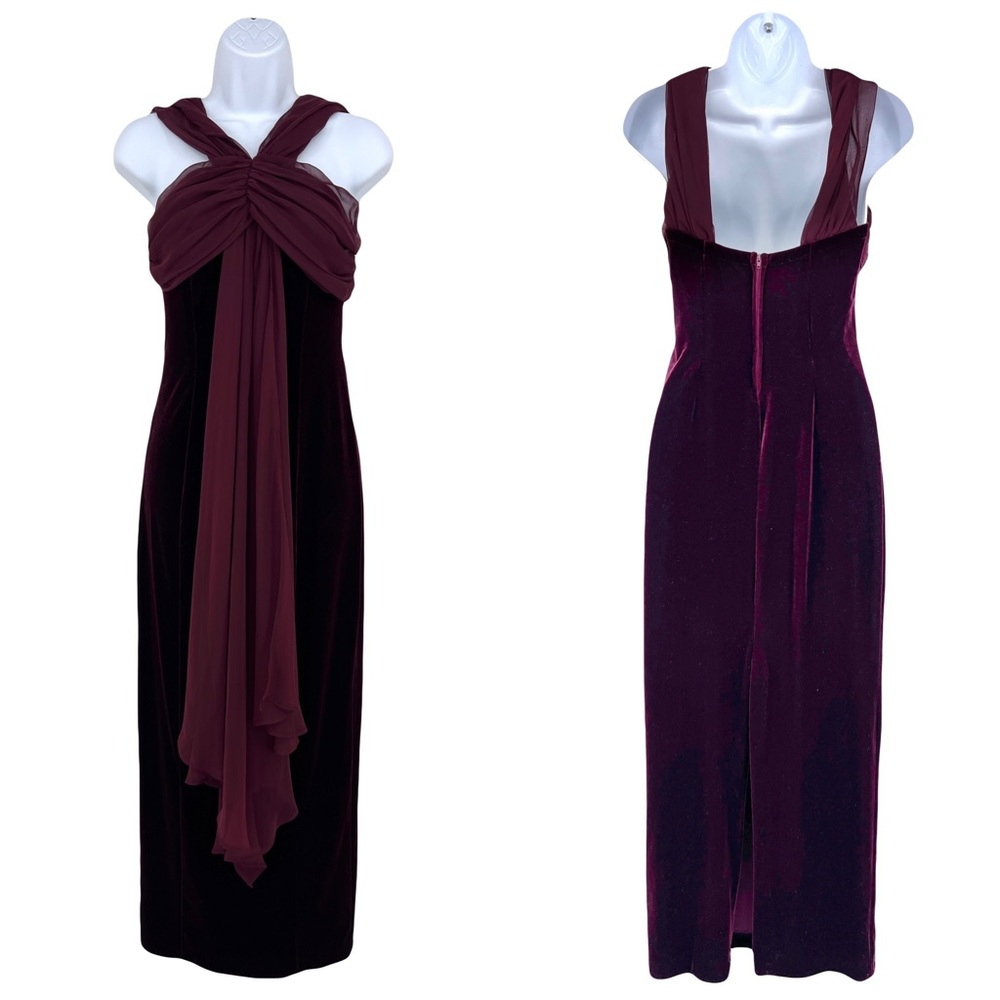 vintage 90s‎ evening gown maxi prom dress velvet
